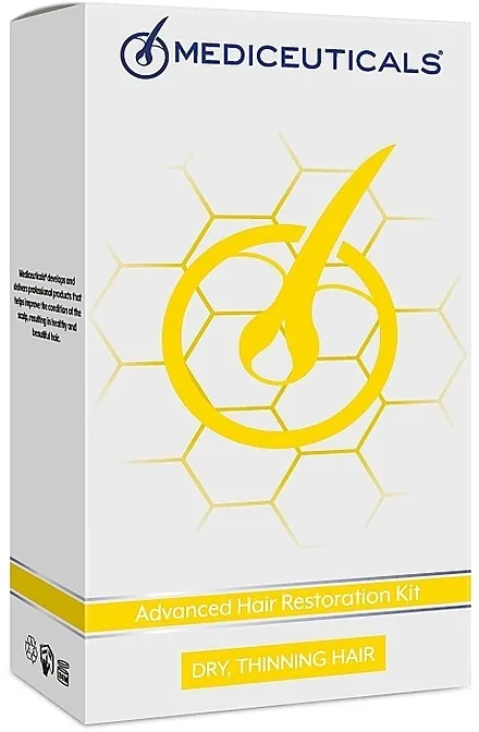 Mediceuticals Advanced Hair Restoration Dry Thinning Hair For Men (shm 250 ml + cond 250 ml + ser 125 ml) Set