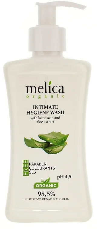 Melica Organic Intimate Hygiene Wash Sredstvo za intimnu higijenu s mliječnom kiselinom i ekstraktom aloe