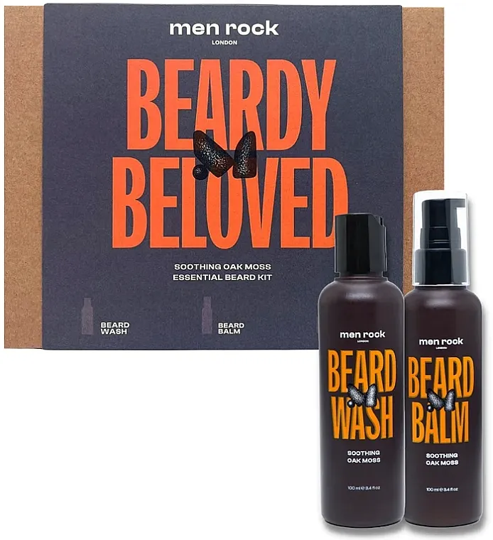 Men Rock Beard Duo Kit Oak Moss (beard/balm/100ml + beard/oil/100ml) Set