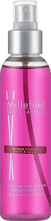 Millefiori Milano Natural Grape Cassis Scented Home Spray Aromatični sprej za kuću "Grožđe i crnu ribizlu"