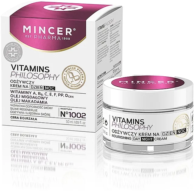 Mincer Pharma Vitamins Philosophy Face Day/Night Cream № 1002 Hranjiva dnevna/noćna krema za lice za zrelu kožu
