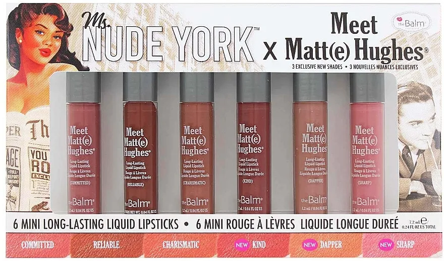 Mini set ruževa za usne theBalm Ms. Nude York x Meet Matt(e) Hughes (lipstick/6x1.2ml)
