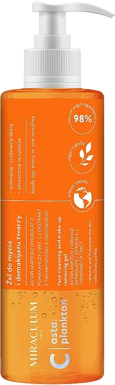 Miraculum Asta.Plankton C Face Cleansing And Make-up Removing Gel Gel za umivanje i skidanje šminke