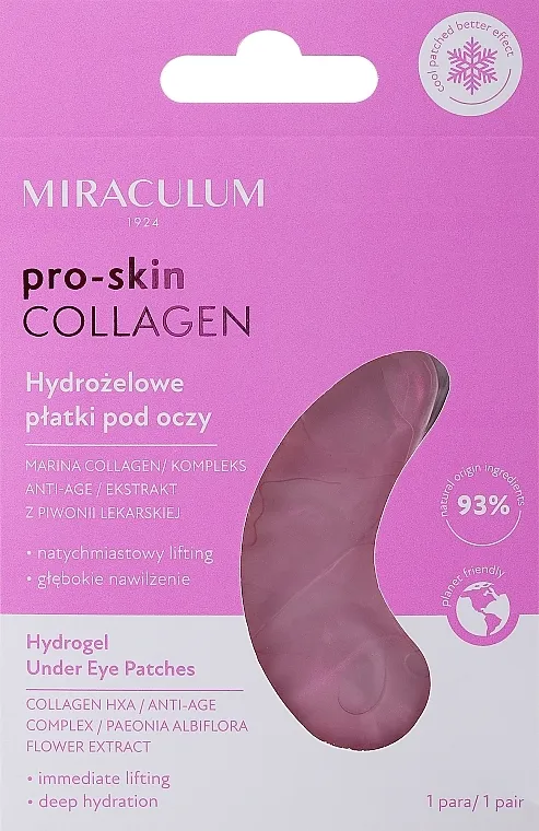 Miraculum Collagen Pro-Skin Eye Pads Hidrogelni flasteri za oči