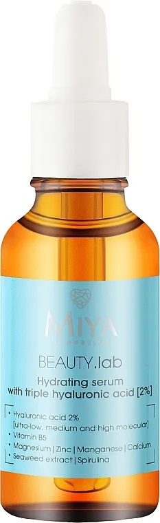 Miya Cosmetics Beauty Lab Serum Serum za lice sa trostrukom hijaluronskom kiselinom 2%