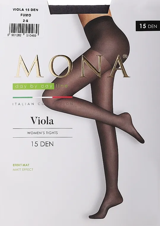 MONA Ženske čarape "Viola", 15 Den, fumo