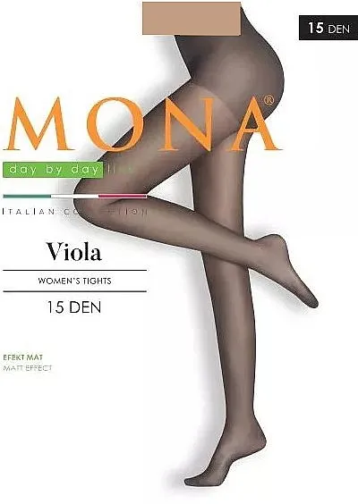MONA Ženske čarape "Viola", 15 Den, nuage