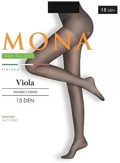 MONA Ženske hulahopke "Viola", 15 Den, nero