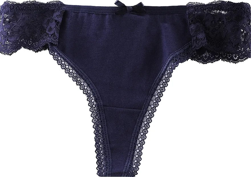Moraj Pamučne gaćice s čipkom, 1 paket, plavi