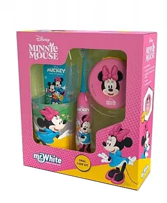 Mr. White Minnie Mouse Oral Set (toothbrush/1pcs + toothpaste/75ml + glass/1pcs + wall/1pcs)