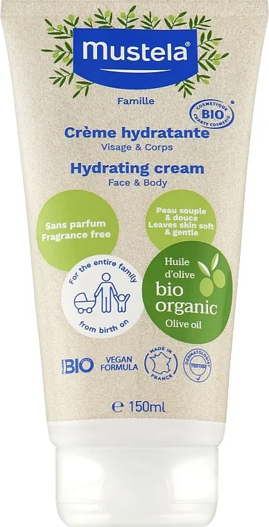 Mustela Famille Hydrating Cream for Face &amp; Body Hidratantna krema s maslinovim uljem i alojom