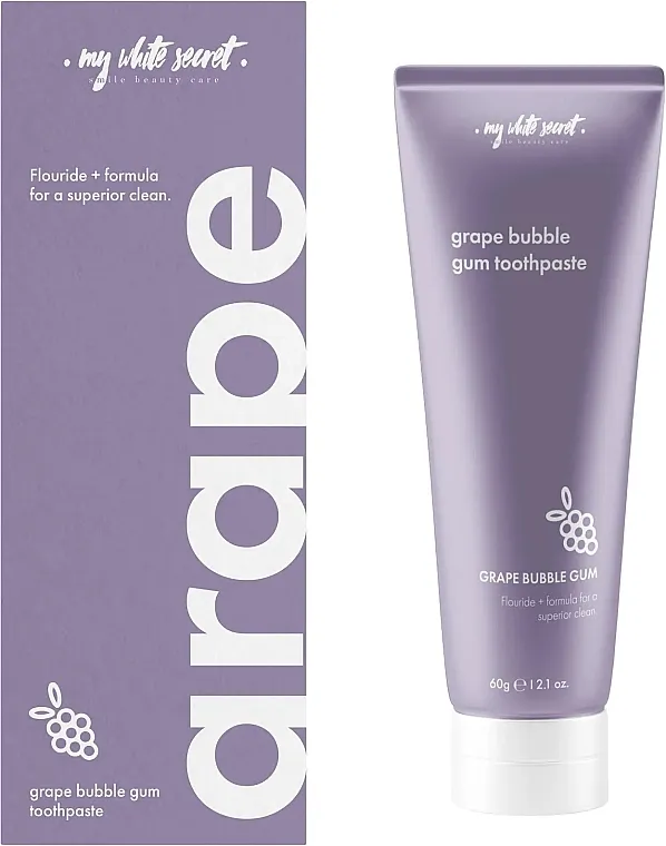 My White Secret grape Bubble Gum Toothpaste Pasta za zube "Grožđana žvakaća guma"