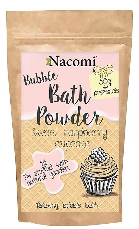 Nacomi Sweet Raspberry Cupcake Bath Powder Puder za kupanje "Slatki kolač od maline"