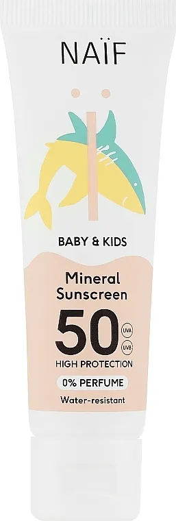 Naif Baby &amp; Kids Sun Cream SPF50 0% Perfume Water-Resistant Vodootporna krema za sunčanje za bebe i decu bez mirisa