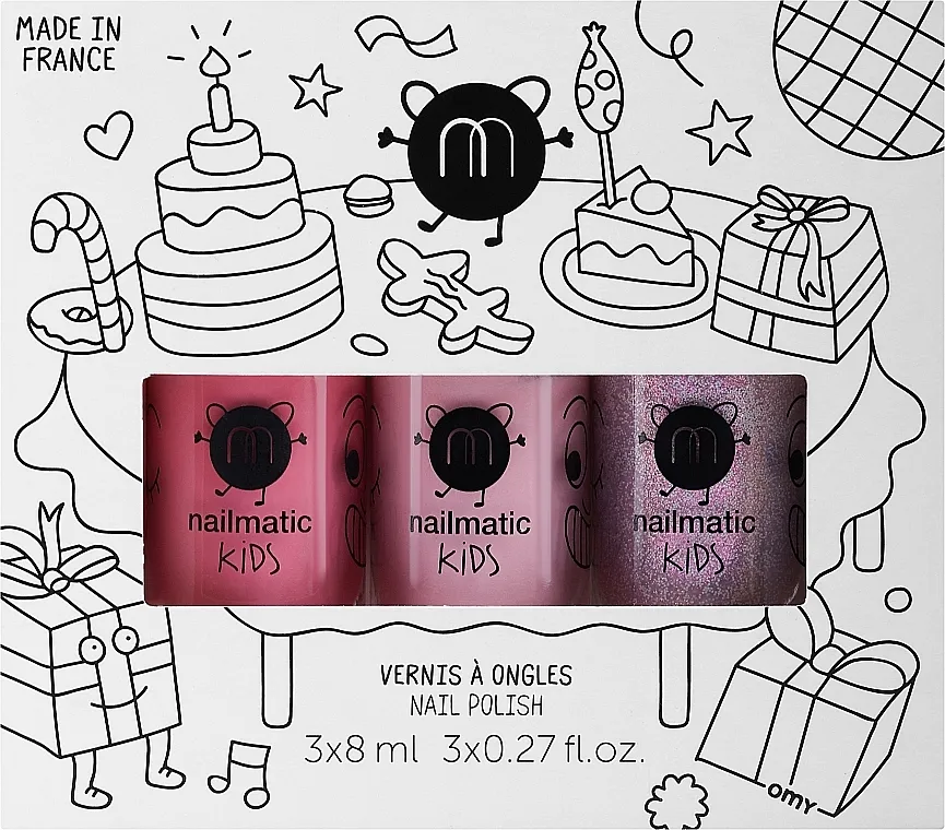 Nailmatic Party Kids (nail/polish/3x8ml) Set