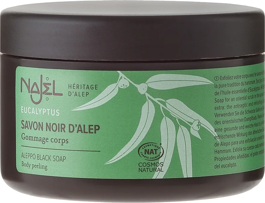 Najel Black Aleppo Soap Eucalyptus Body Peeling Alepski sapun "Crni"