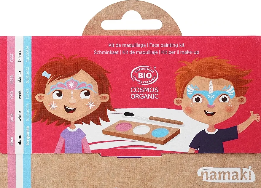 Namaki Princess &amp; Unicorn 3-Color Face Painting Kit (f/paint/7,5g + brush/1pc + acc/2pcs) Set