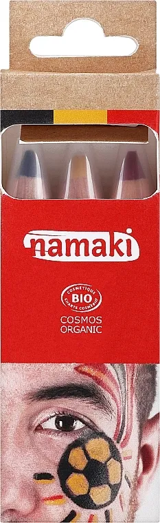 Namaki Supporter Kit (f/paint/3x2,1g) Set olovaka za crtanje lica, crna, žuta, crvena