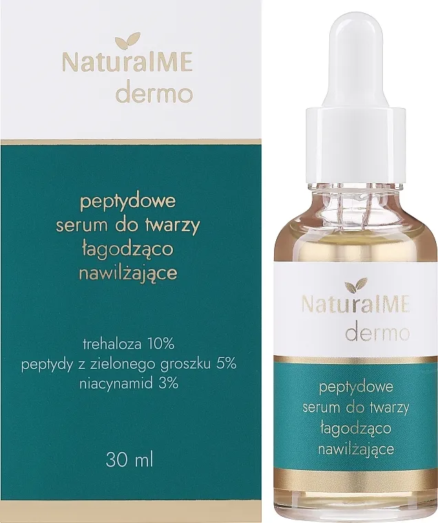 NaturalME Dermo Serum za hidrataciju i umirivanje kože lica sa peptidima