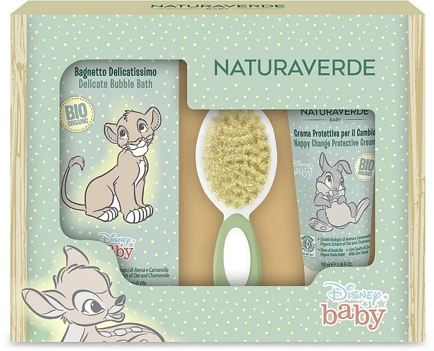 Naturaverde Disney Baby (bubble/bath/200ml + b/cr/100ml + brush/1pc) Set