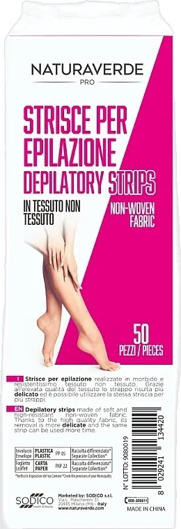 Naturaverde Pro Depilatory Strips Non Woven Fabric Trake za depilaciju
