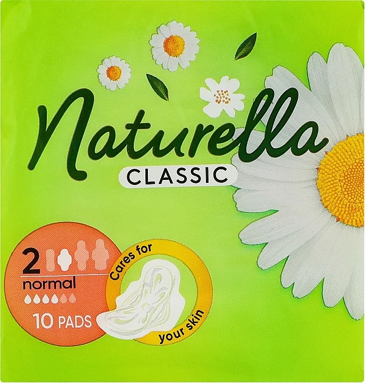 Naturella Classic Camomile Normal, Derma-Cream Higijenski ulošci s krilcima, 10 kom.