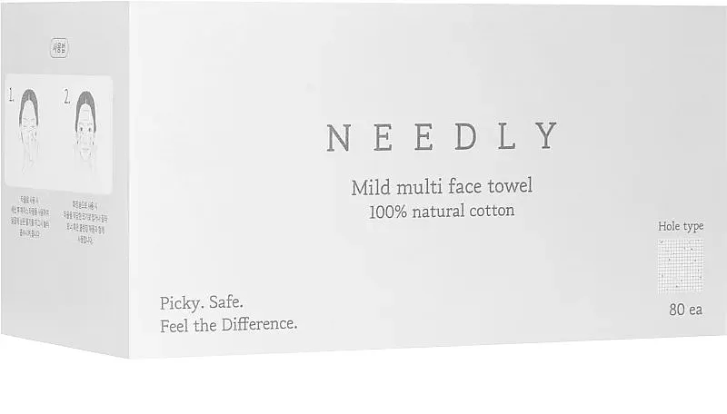 Needly Mild Multi Face Towel Meki peškiri za čišćenje lica, 80 kom.