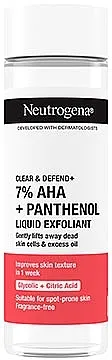 Neutrogena Clear &amp; Defend+ 7% Aha+Panthenol Liquid Exfoliant Piling za lice