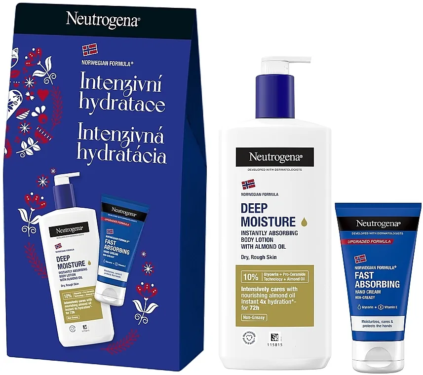 Neutrogena Deep Moisture Set (b/lot/400ml + h/cr/75ml)