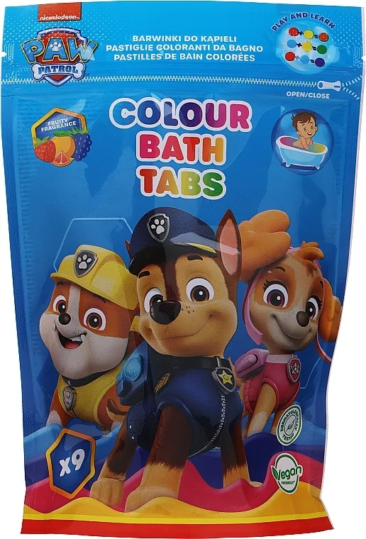 Nickelodeon Paw Patrol Colour Bath Tabs Šumeće obojene tablete za kupanje, zeleno pakovanje