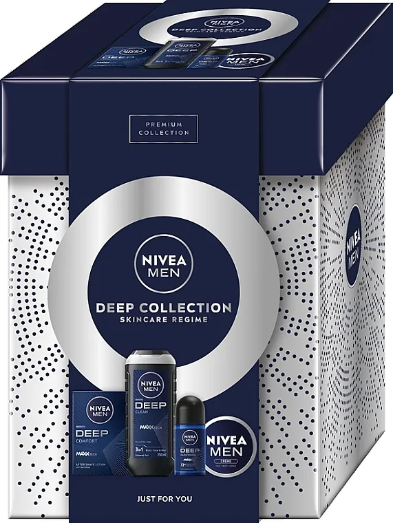 NIVEA MEN Deep Collection 2025 (deo/50ml + cr/75ml + sh/gel/250ml + ash/lot/100ml) Set