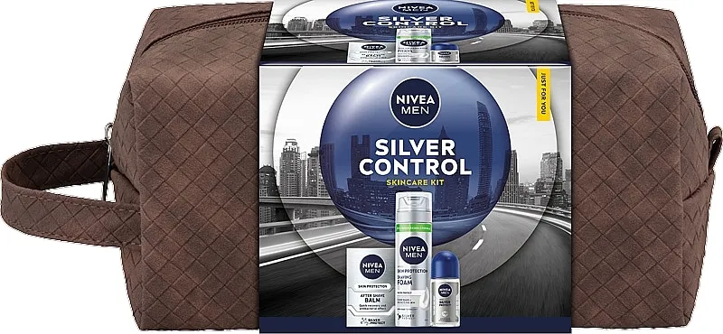 NIVEA MEN Silver Control 2025 (ash/balm/100ml + foam/200ml + deo/50ml + bag/1pcs) Set