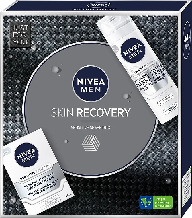 NIVEA MEN Skin Recovery (shave/foam/200ml + ash/balm/100ml) Set