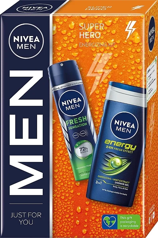 NIVEA MEN Super Hero (deo/150ml + sh/gel/250ml) Set