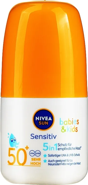 Nivea Sun Babies &amp; Kids Protect &amp; Sensitive Roll-On SPF 50+ 5-u-1 krema za sunčanje za bebe