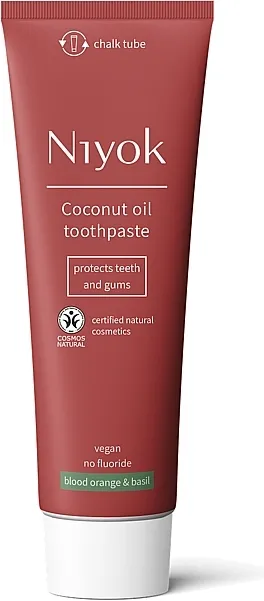 Niyok Organic Blood Orange &amp; Basil Toothpaste Pasta za zube sa kokosovim uljem "Krvava pomorandža i bosiljak "