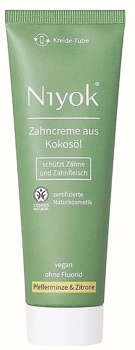 Niyok Organic Coconut Oil Peppermint &amp; Lemon Toothpaste Pasta za zube s kokosovim uljem paprene metvice i limuna