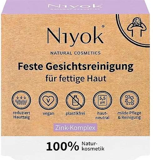 Niyok Solid Face Wash Bar Zinc Sapun za pranje lica sa kompleksom cinka