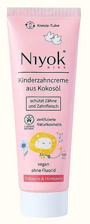 Niyok Strawberry Raspberry Toothpaste Dječja pasta za zube s kokosovim uljem "Jagoda i malina"
