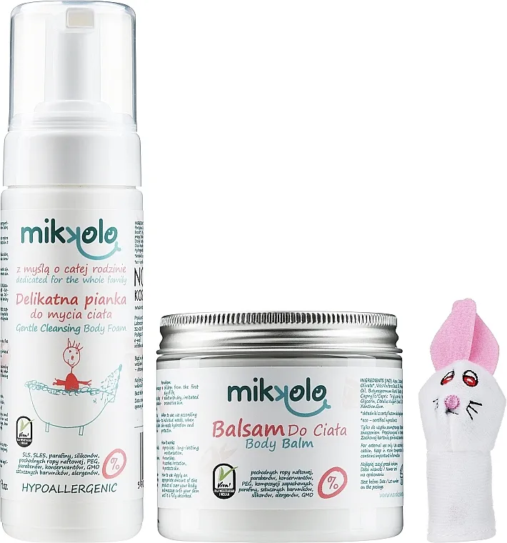 Nova Kosmetyki Mikkolo Carefree Coconut Set (b/balm/200ml + b/foam/150ml + toy/1pc) Set sa zecom