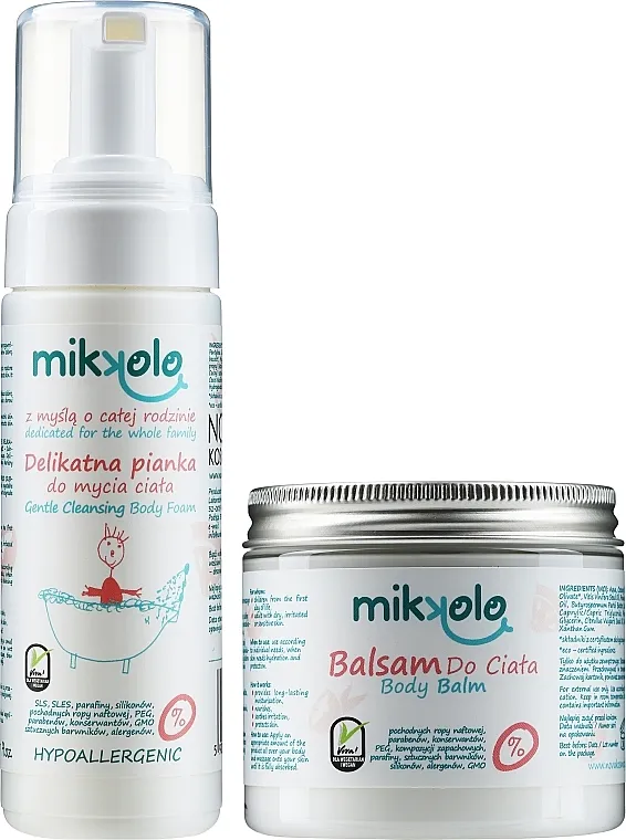 Nova Kosmetyki Mikkolo Carefree Coconut Set (b/balm/200ml + b/foam/150ml + toy/1pc) Set, sa belim medom