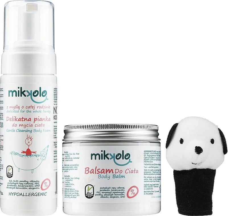Nova Kosmetyki Mikkolo Carefree Coconut Set (b/balm/200ml + b/foam/150ml + toy/1pc) Set sa igračkom panda