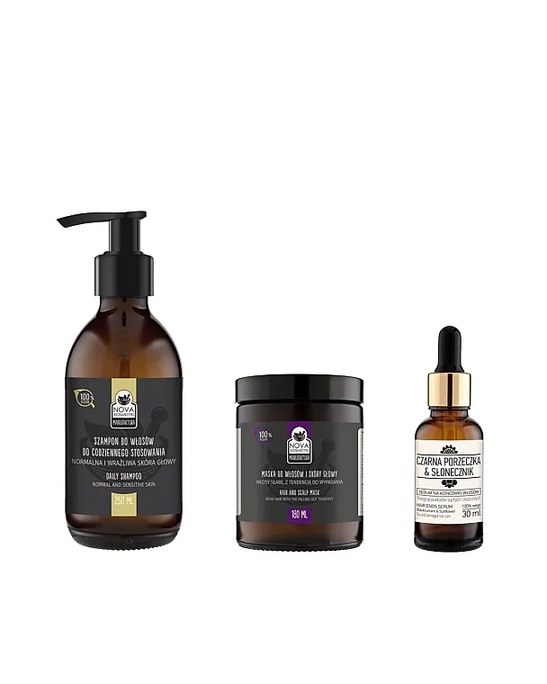 Nova Kosmetyki (shmp/250ml + h/mask/250ml + h/ser/30ml) Set 'Dnevni ritual'