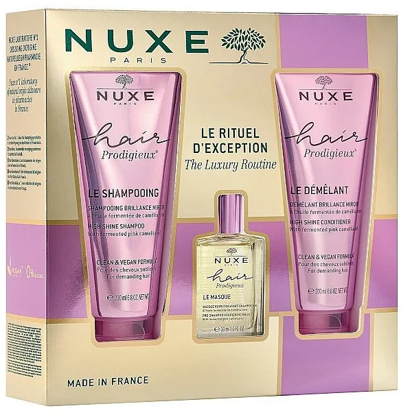 Nuxe Hair Prodigieux The Luxury Routine (shm/200ml + h/cond/200ml + h/mask/30ml) Set