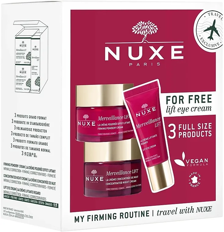 Nuxe Merveillance My Firming Routine Giftset (cr/50ml + n/cr/50ml + eye/cr/15ml)