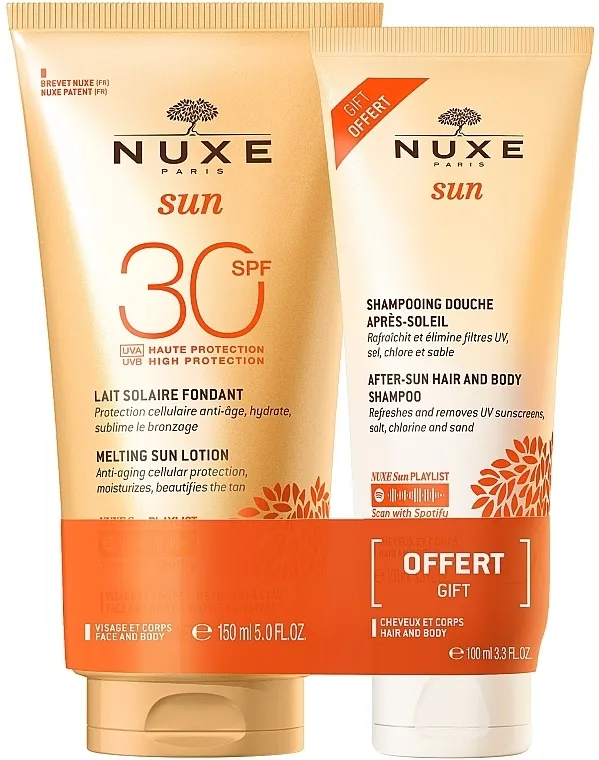 Nuxe Sun Set Melting Sun Milk SPF 30 (lot/150ml + shmp/100ml)