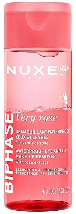 Nuxe Very Rose Biphase Waterproof Eye And Lip Make-Up Remover Sredstvo za uklanjanje vodootporne šminke sa očiju i usana
