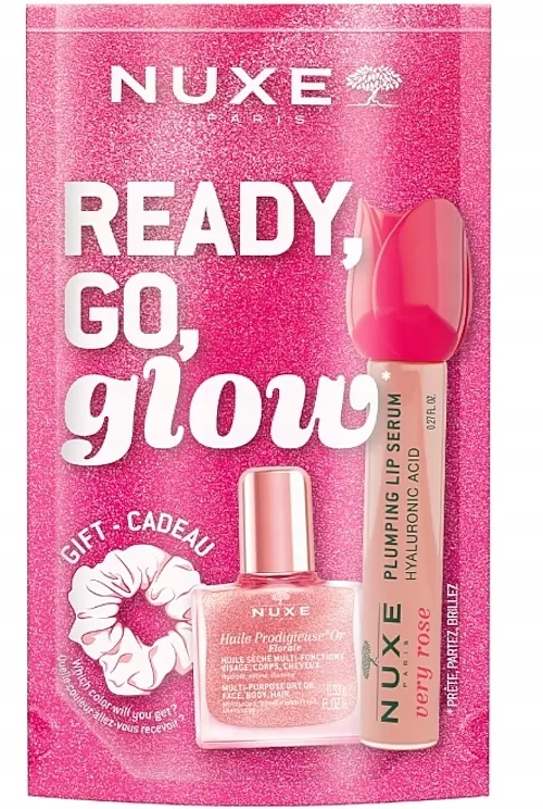 Nuxe Very Rose Glow Set (lip/ser/8ml + oil/10ml + h/band/1pc)