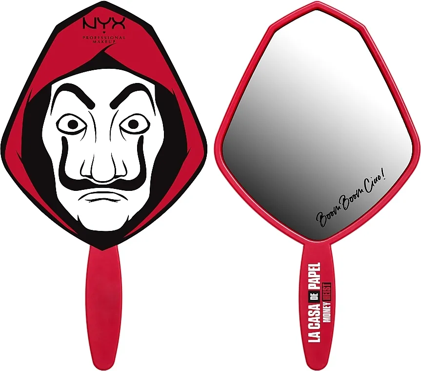 NYX Professional Makeup La Casa De Papel Money Heist Hand Held Mirror Ogledalo, crveno