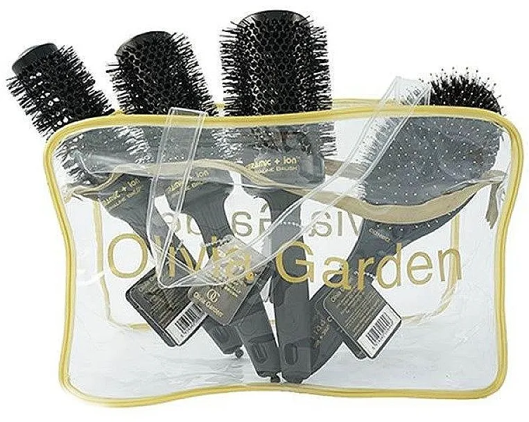 Olivia Garden Ceramic+ Ion Black Set od 4 četke